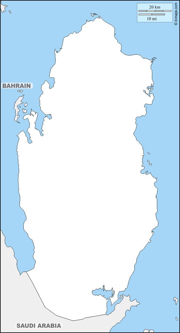 মানচিত্র কাতার সীমারেখা